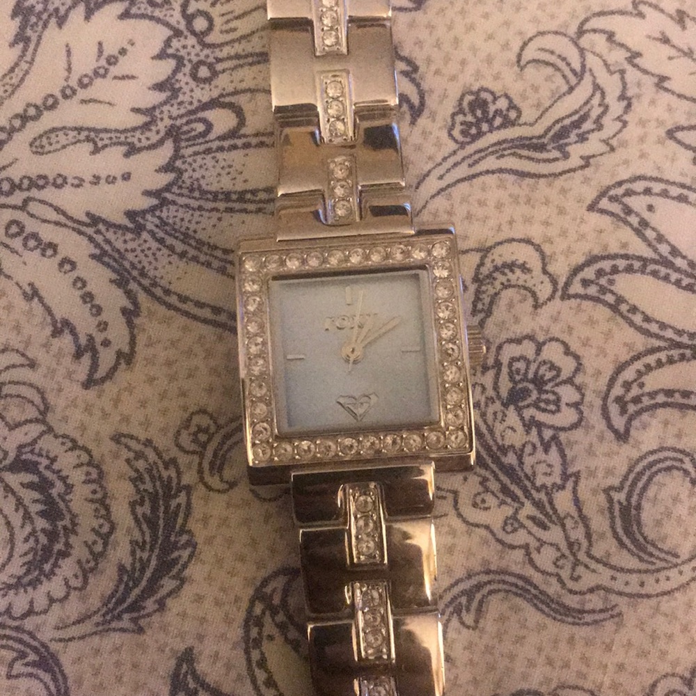 Roxy square face jeweled watch
